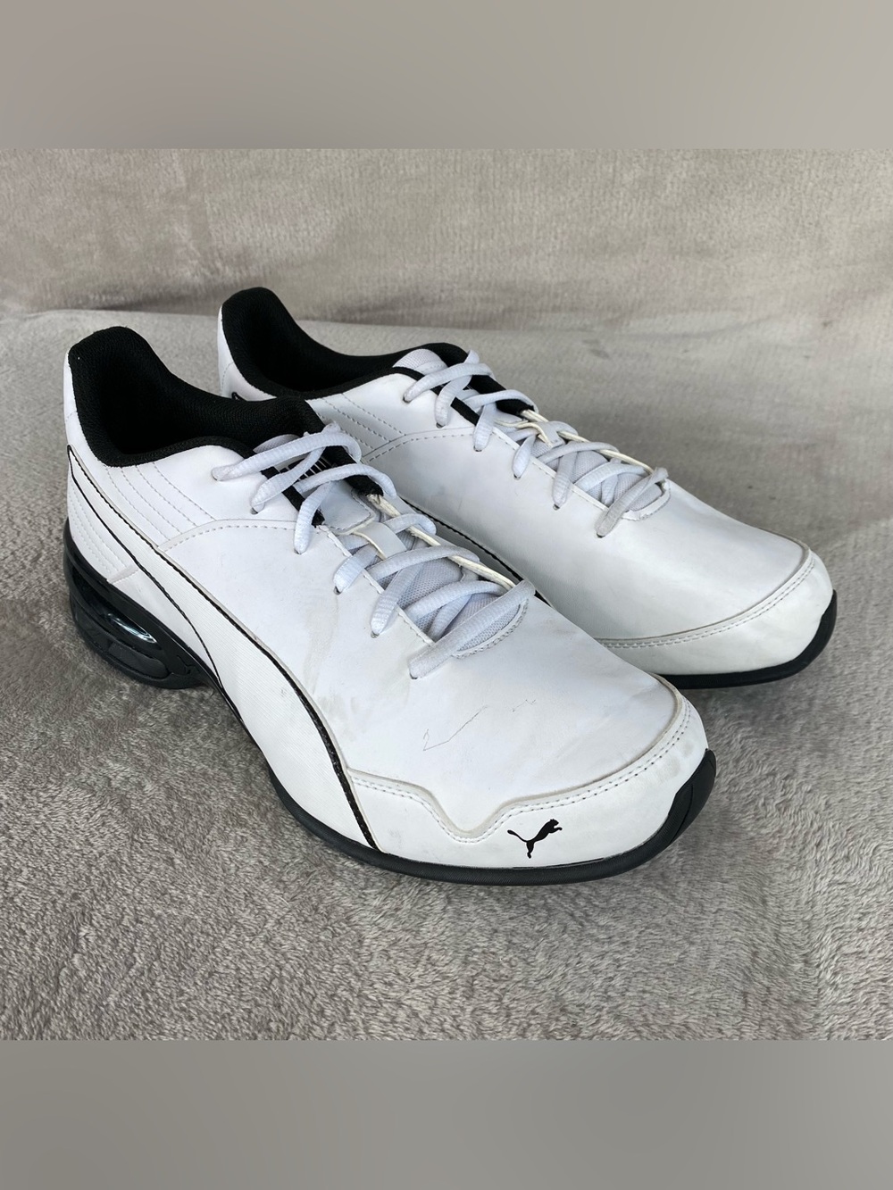PUMA Super Levitate White Black Leather Mens Size 11 Running Shoes 190974-01 NEW